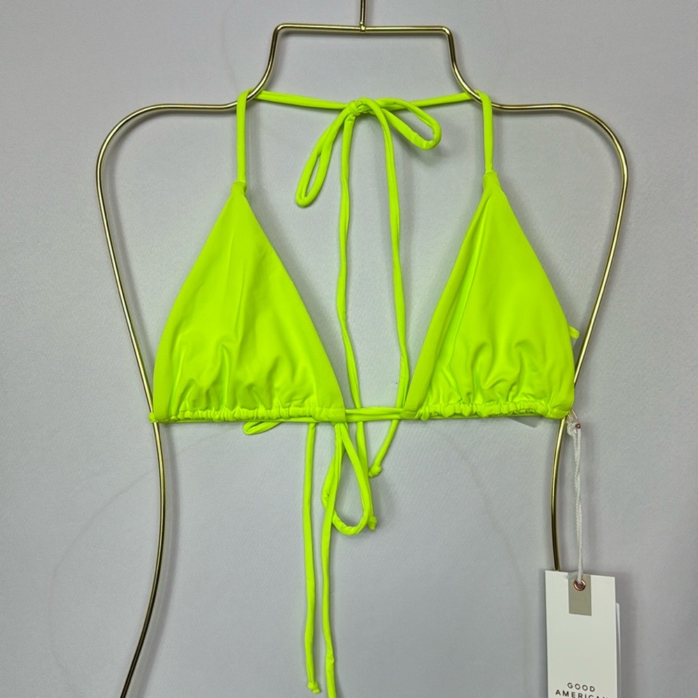 Good American Neon Lime Green bikini top - Picture 2 of 7